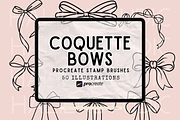 Coquette Bows Procreate Brush Set, a Brush Add-On by HalieKStudio (Thumbnail 1 of 9)