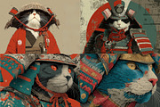 40 Samurai Cat Illustrations, an Animal Illustration by HipFonts (Thumbnail 10 of 11)