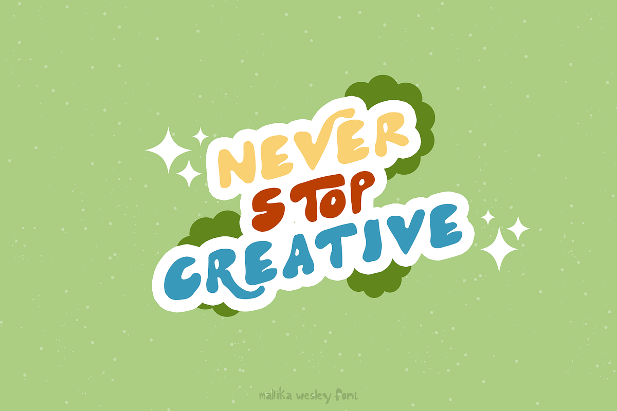 Mallika Wesley - Playful Font, a Handwritten Font by madeDeduk (Photo 9 of 15)