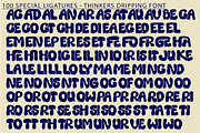 Thinkers Dripping Font, a Script Font by 177Studio (Thumbnail 7 of 8)