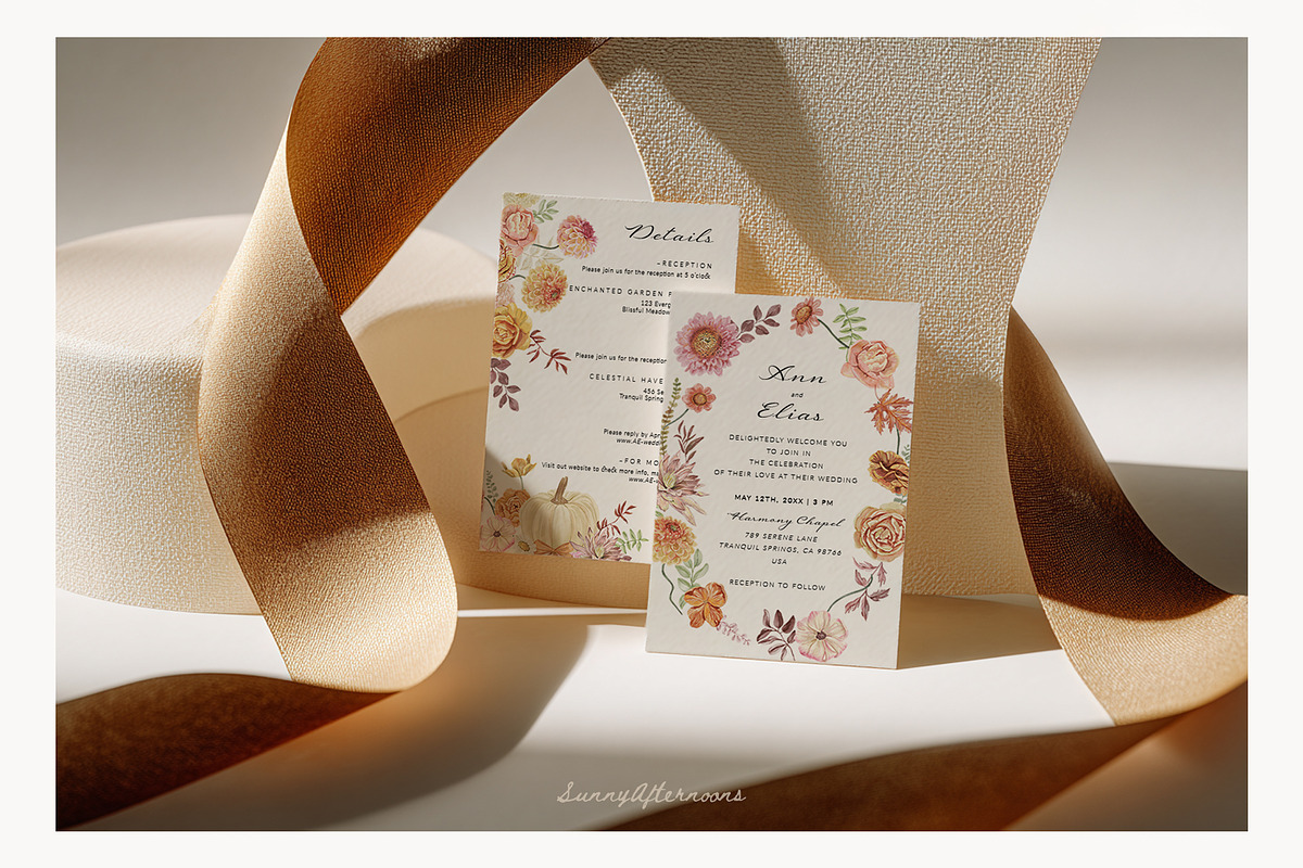 Autumn Garden floral watercolor fall, a Decorative Illustration by SunnyAfternoons (Photo 15 of 18)