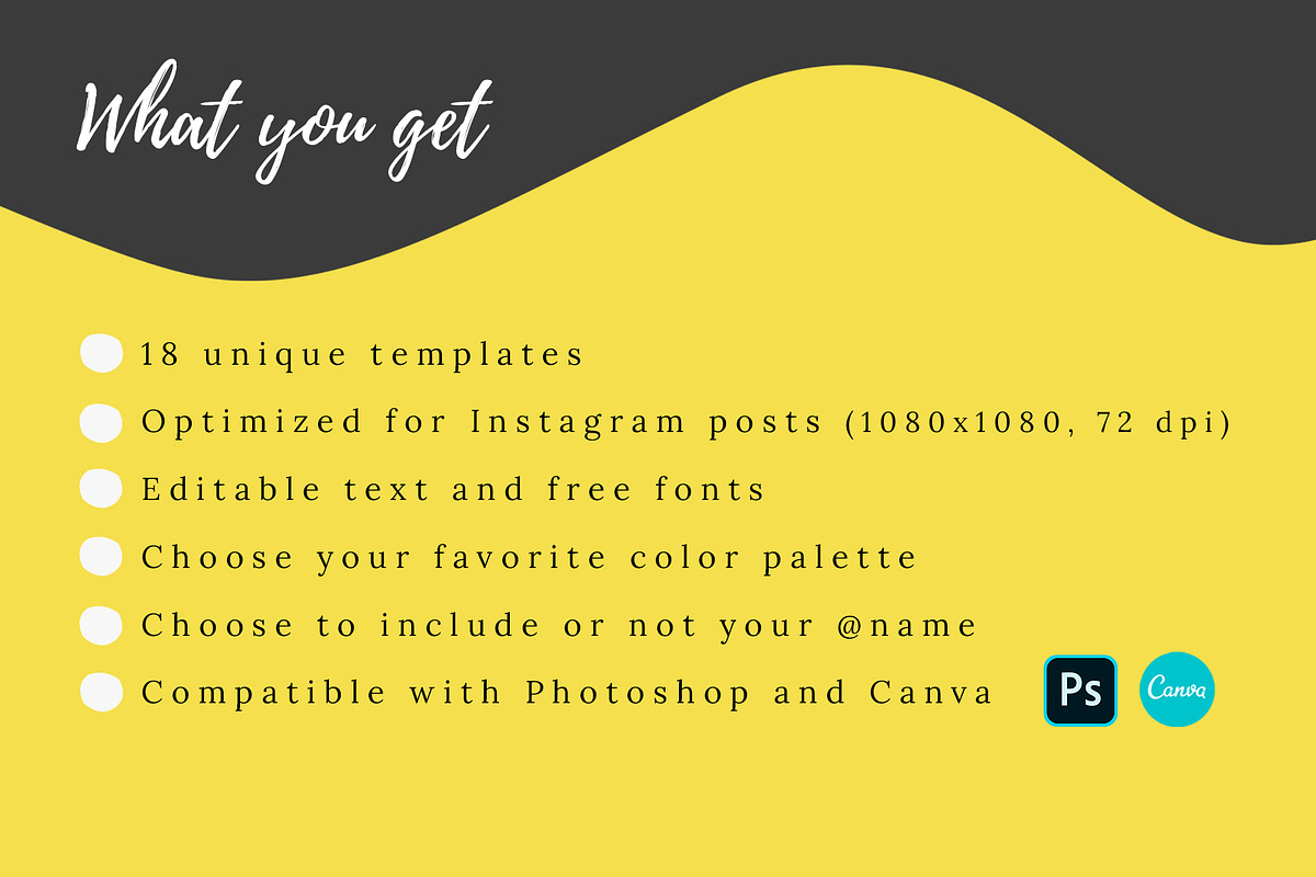 Yellow Curves Instagram Templates, a Social Media Template by bluevan (Photo 3 of 5)
