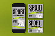 Gray Green Sport Training Flyer Set, a Flyer Template by graphicook (Thumbnail 3 of 3)