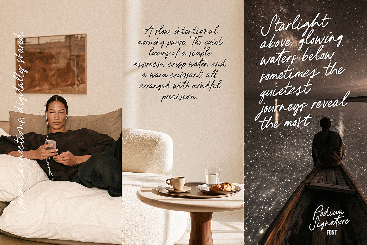 Podium Signature 90s Script Font, a Handwritten Font by Ivan Rosenberg (Photo 6 of 17)