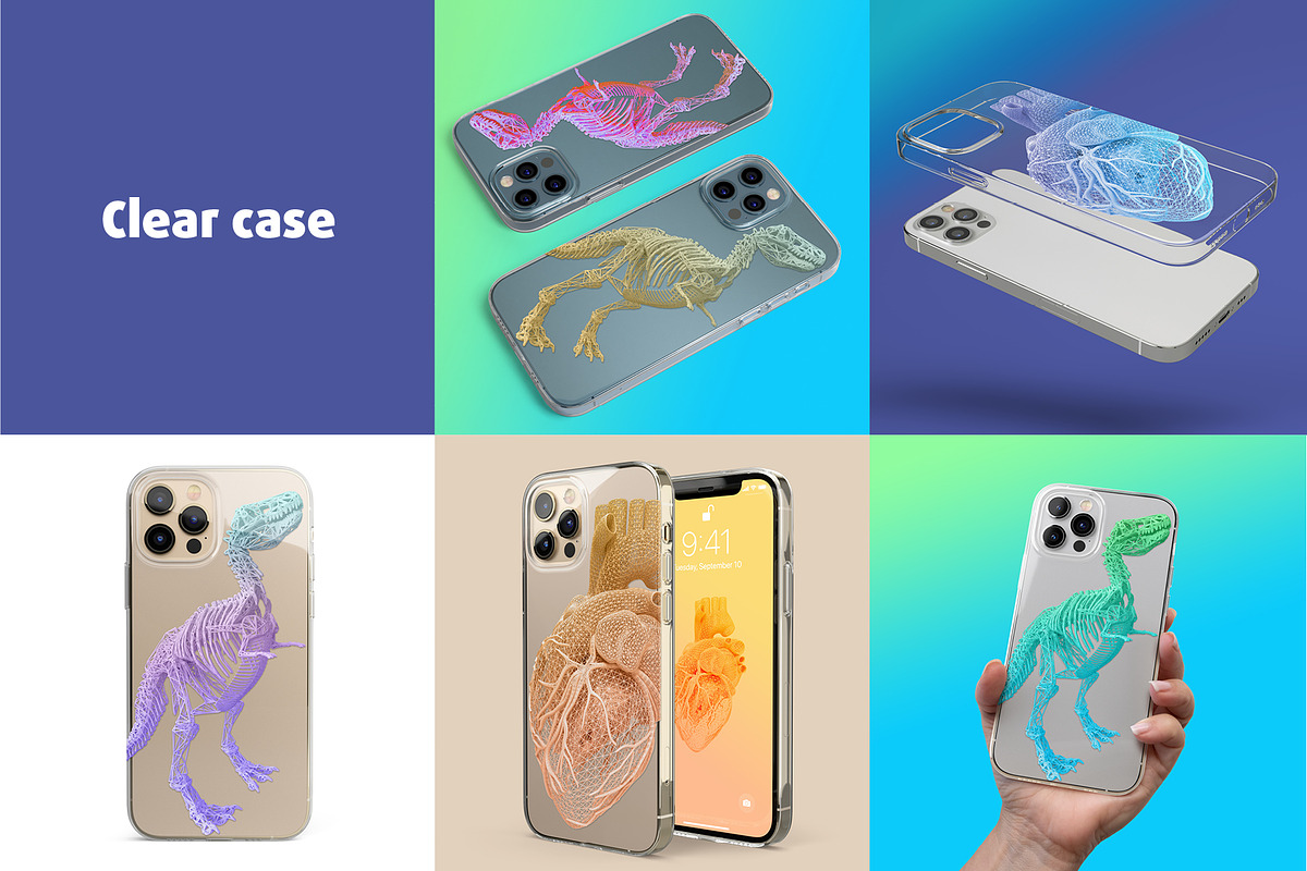 iPhone 12 pro Clear & Frosted case, an iPhone Mockup by Colatudo Store (Photo 3 of 9)