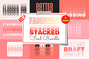 Fadeaway Stacked Font Bundle, a Font by WADLEN (Thumbnail 1 of 10)