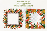 Watercolor Autumn Pattern and Frames, an Object Graphic by Dina Guiter (Thumbnail 10 of 14)