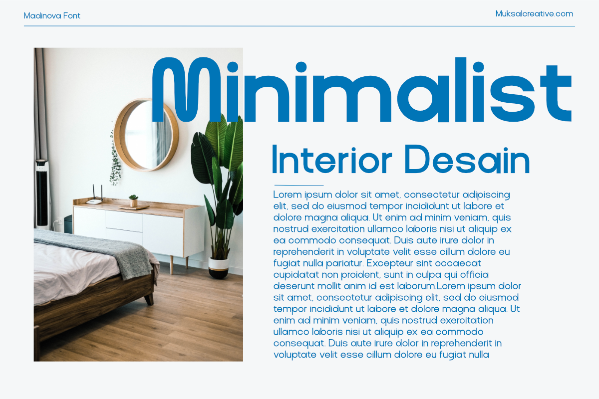 Modinova, a Sans Serif Font by Muksal Creative (Photo 3 of 10)