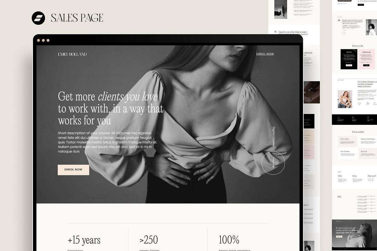 Showit Sales page, a Landing Page Template by Digital&Chic (Photo 1 of 5)