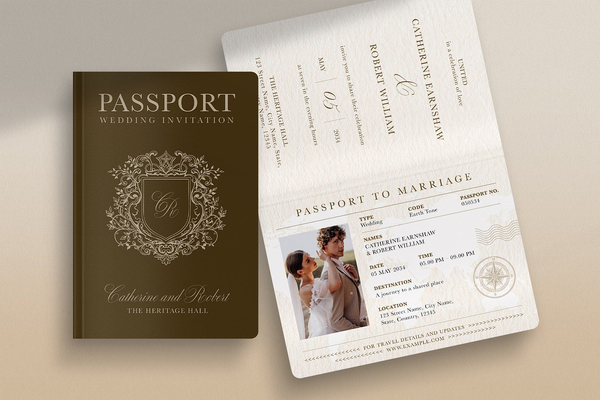 Passport Invitation Template, an Invitation Template by BrandPacks (Photo 4 of 4)
