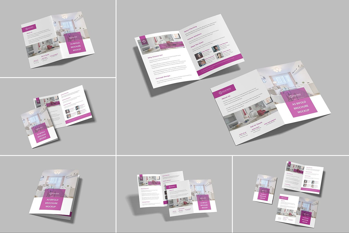 A5 Bifold Brochure Mockup, an Advertising Mockup by Hubzway (Photo 1 of 7)
