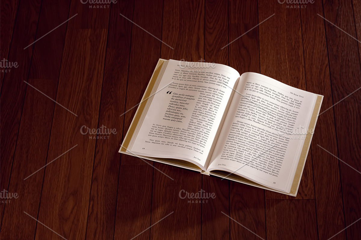 4 Books Interior Pages Mockups, a Print Template by Illusiongraphic (Photo 5 of 5)