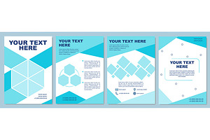 Blue Geometric Brochure Template