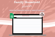 Spreadsheet Family Household Planner, a Templates & Theme by bellaROSEworkshop (Thumbnail 5 of 6)