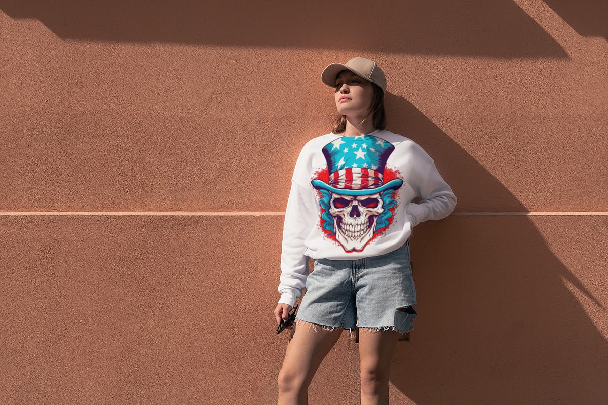 Uncle Sam Skull Illustration Pack, a Decorative Illustration by TheBlackPixelCo (Photo 8 of 9)