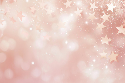 Birthday Background Pink Gliter Star, a Background Graphic by shahsoft