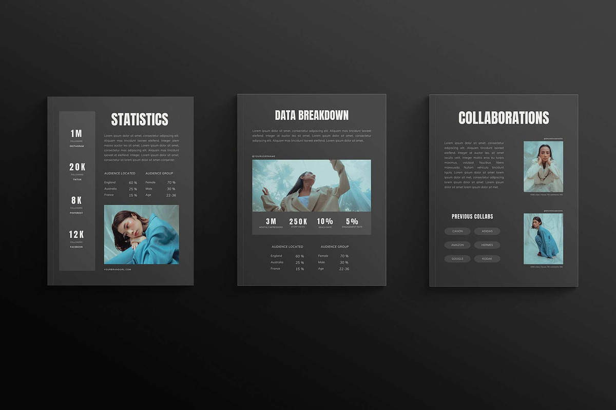 SHADOW | Media Kit Template Canva, a Print Template by Sierra Creative Studio (Photo 3 of 9)
