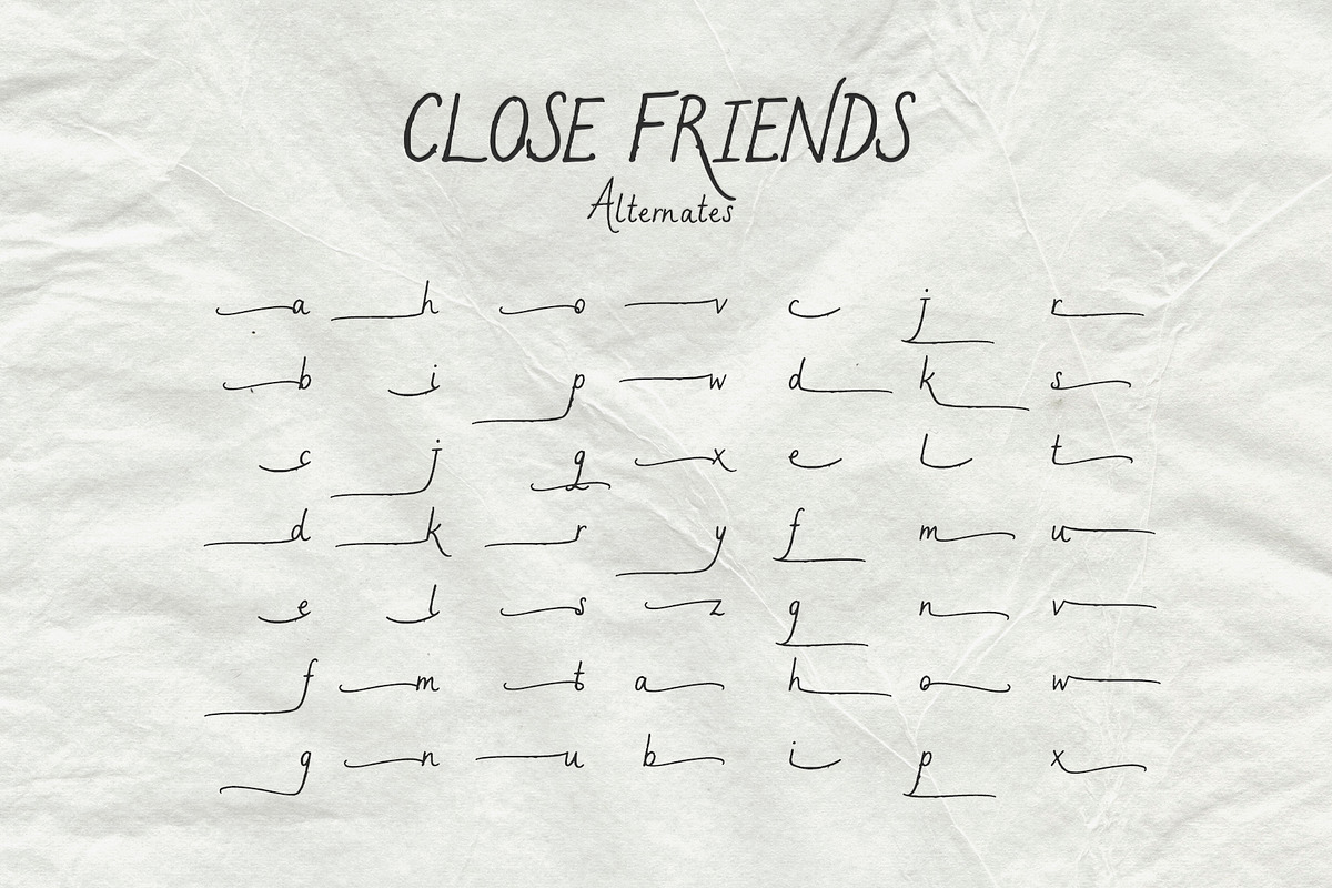 Close Friends Handwritten Font, a Handwritten Font by Mneme (Photo 6 of 8)