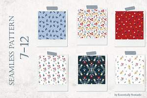 Scandinavian Folk Floral Collection