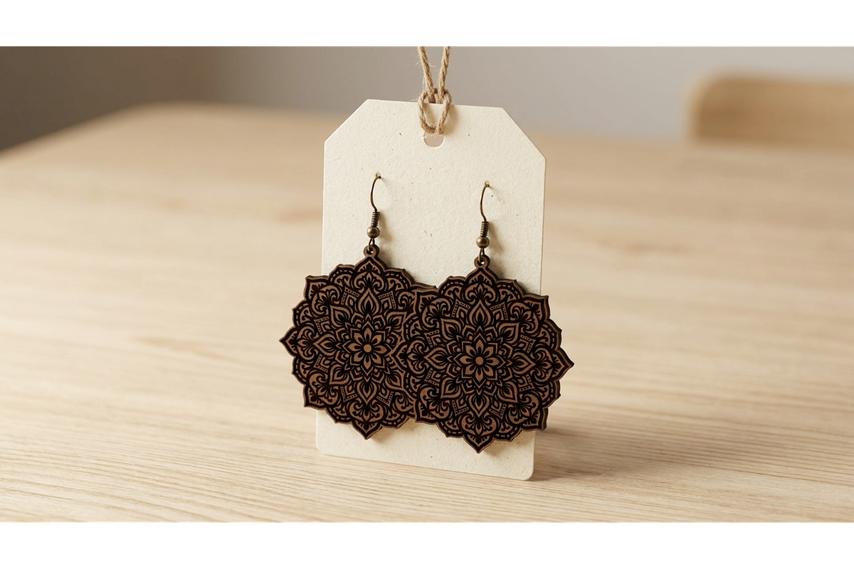 Mandala Earring Art SVG, an Object Graphic by hafijul (Photo 10 of 11)