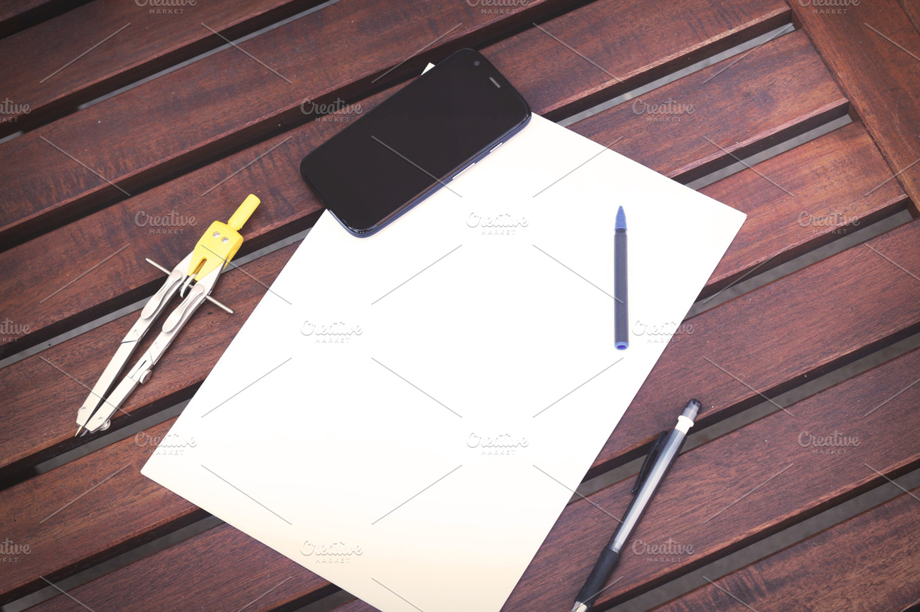 Smartphone on paper