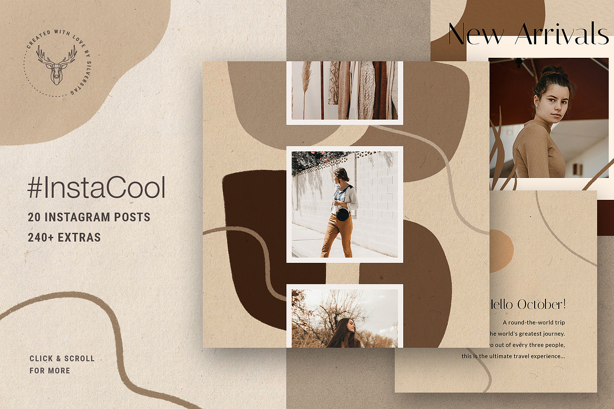 #InstaCool Instagram Posts & Stories, a Social Media Template by SilverStag Type Foundry (Photo 2 of 28)