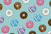 Doughnuts vector pack, a Food Illustration by Cristina Glynn (Thumbnail 2 of 3)