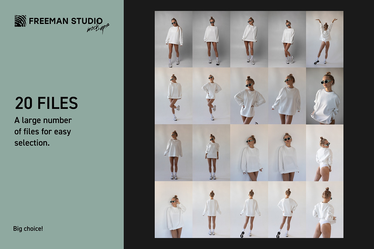 Sweatshirt Mock-Up Set, a Hoody Mockup by Freeman Studio (Photo 2 of 16)