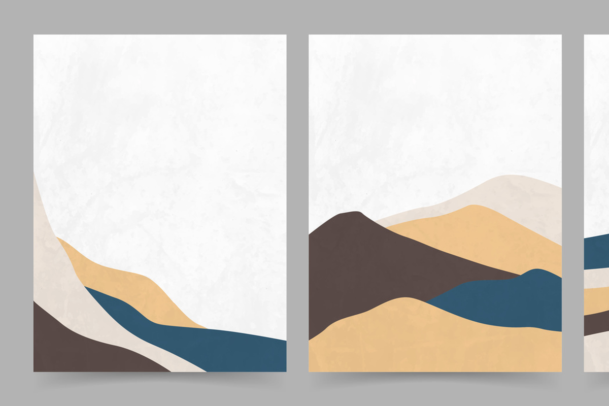 Minimalist Landscape Poster Design, a Background Graphic by Lucky Xtian (Photo 3 of 3)