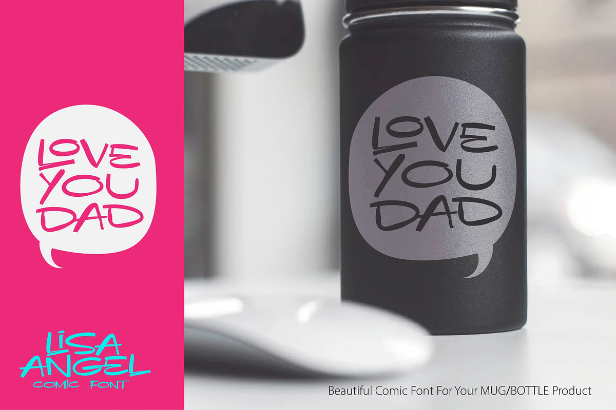 LISA ANGEL comic font preview 7