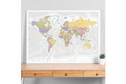 Vector World Map - Large&Detailed, an Illustration by PorcuPen Works (Thumbnail 8 of 9)