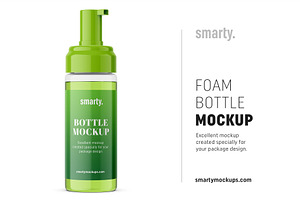 Foam bottle mockup / transparent, a Pens & Pencil Mockup by Smarty Mockups