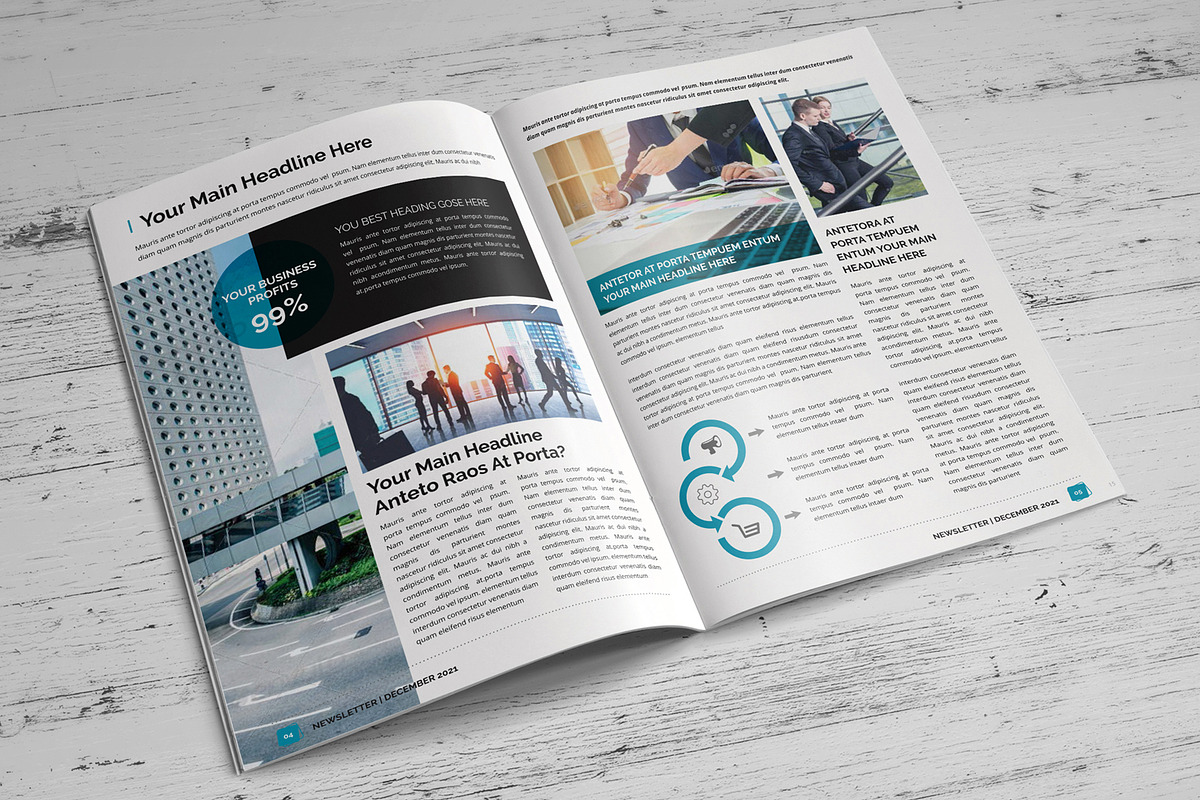 Business Newsletter Template v3, a Brochure Template by JanySultana (Photo 3 of 12)