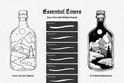 Essential Liner Illustrator Brushes, a Brush Add-On by brushapes.com (Thumbnail 2 of 12)