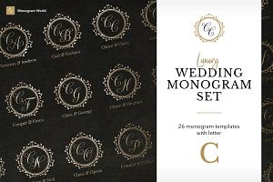 Wedding Monogram Set C