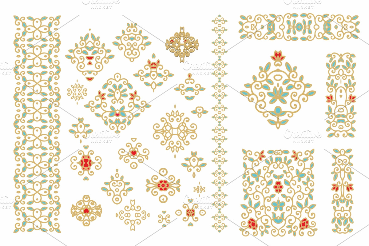 Set of ornamental forms preview 2