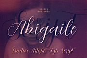 Abigaile Script Font, a Script Font by Deeezy (Thumbnail 1 of 8)