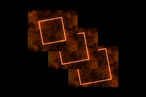 Orange Neon Squares Effect