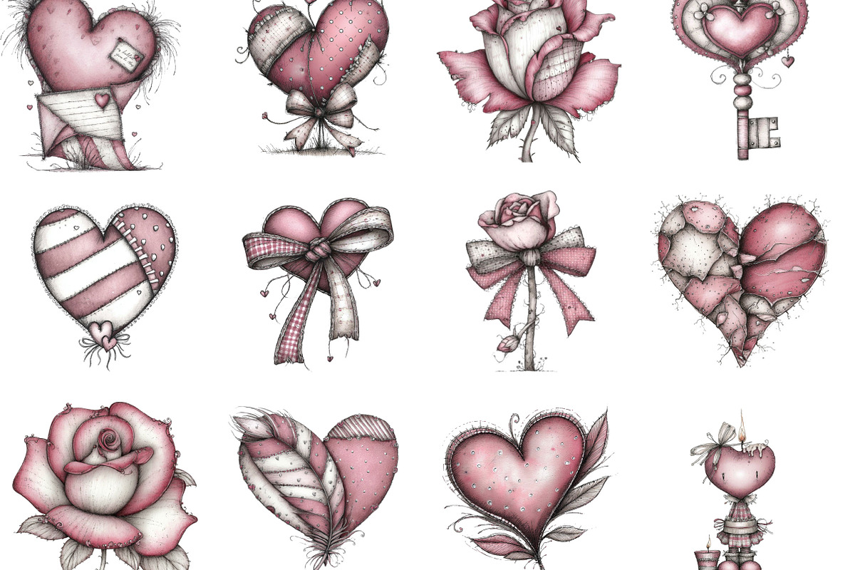 Moody Valentine Clipart, an Illustration by Designking (Photo 2 of 4)