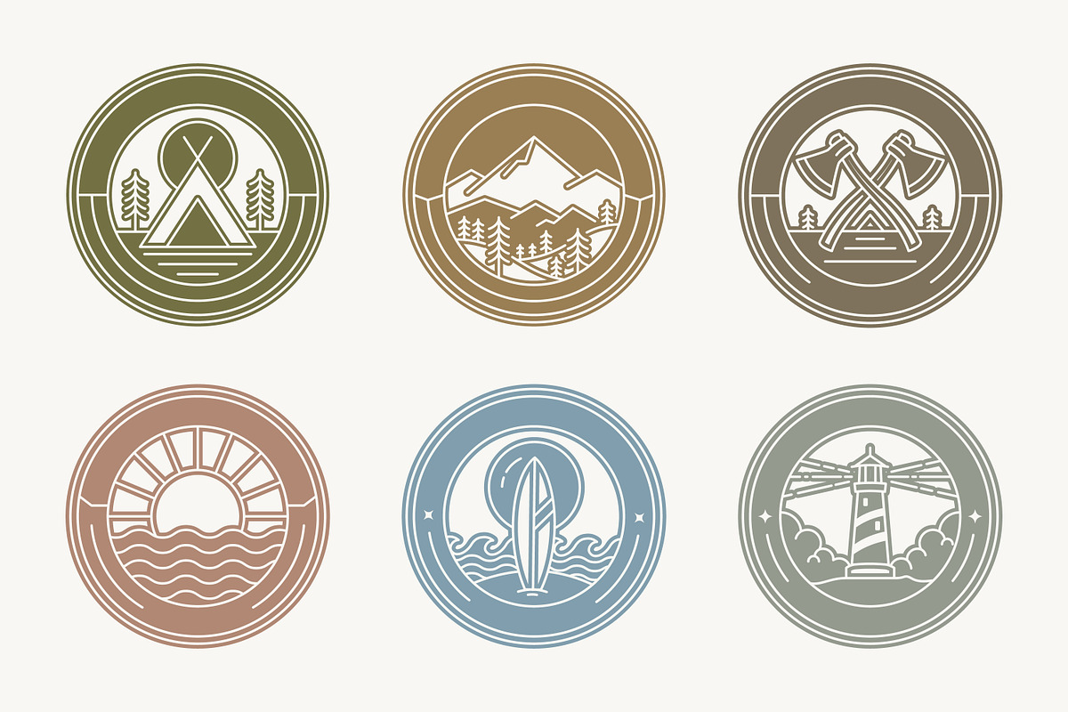 adventure badge logo collection, a Branding & Logo Template by Saba Vector (Photo 1 of 3)