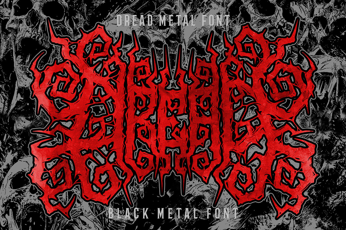 Dread Death Metal Font, a Blackletter Font by Fonday Studio (Photo 1 of 11)