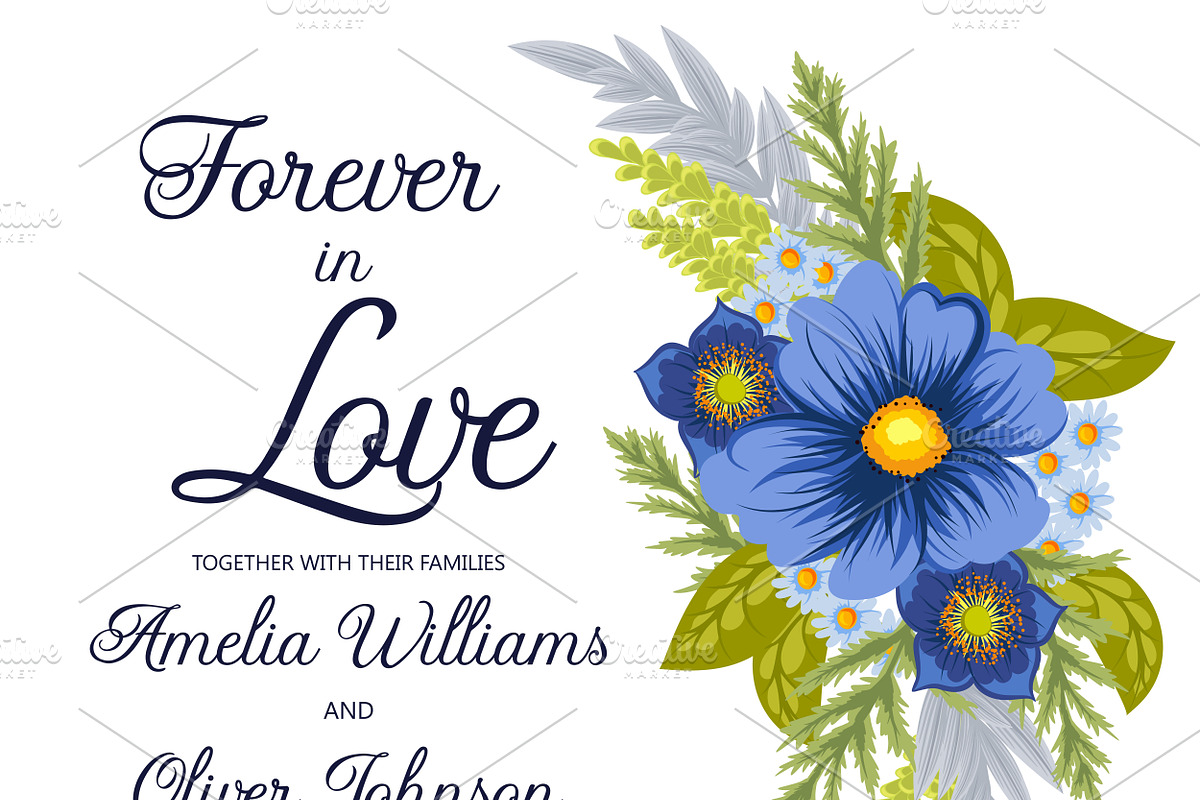 Wedding invitation, an Invitation Template by Doodle_flower