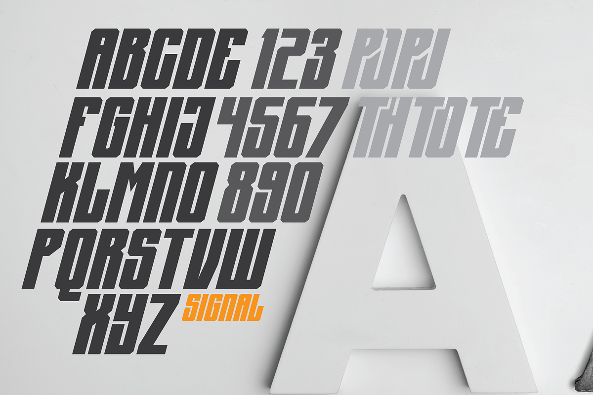 AJ Signal, a Font by Linecreative (Photo 3 of 6)