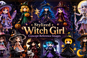 Halloween Witch Character Bundle 4K, a Person Illustration by Premium Digital Templates (Thumbnail 3 of 4)
