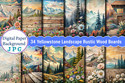 Yellowstone Landscape Rustic Wood, a Background Photo by Wow Magic (Thumbnail 1 of 2)