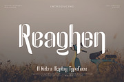 Reaghen - Retro Display Font, a Sans Serif Font by Zeatype (Thumbnail 1 of 11)