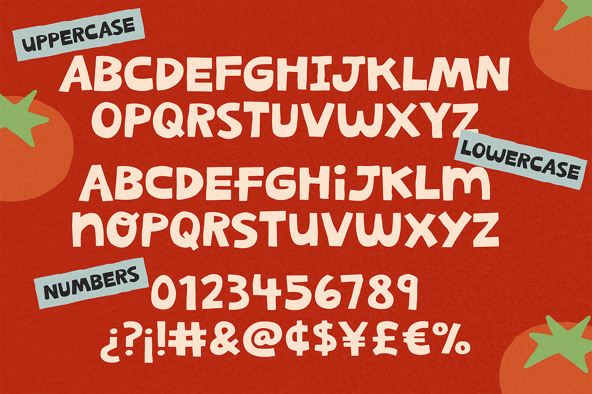 POMODORO GANG | CHUNKY FONT, a Handwritten Font by Maria Feliz Fonts (Photo 8 of 8)