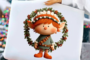 Whimsical Christmas Elf Clipart, an Illustration by Craft Nest (Thumbnail 5 of 8)