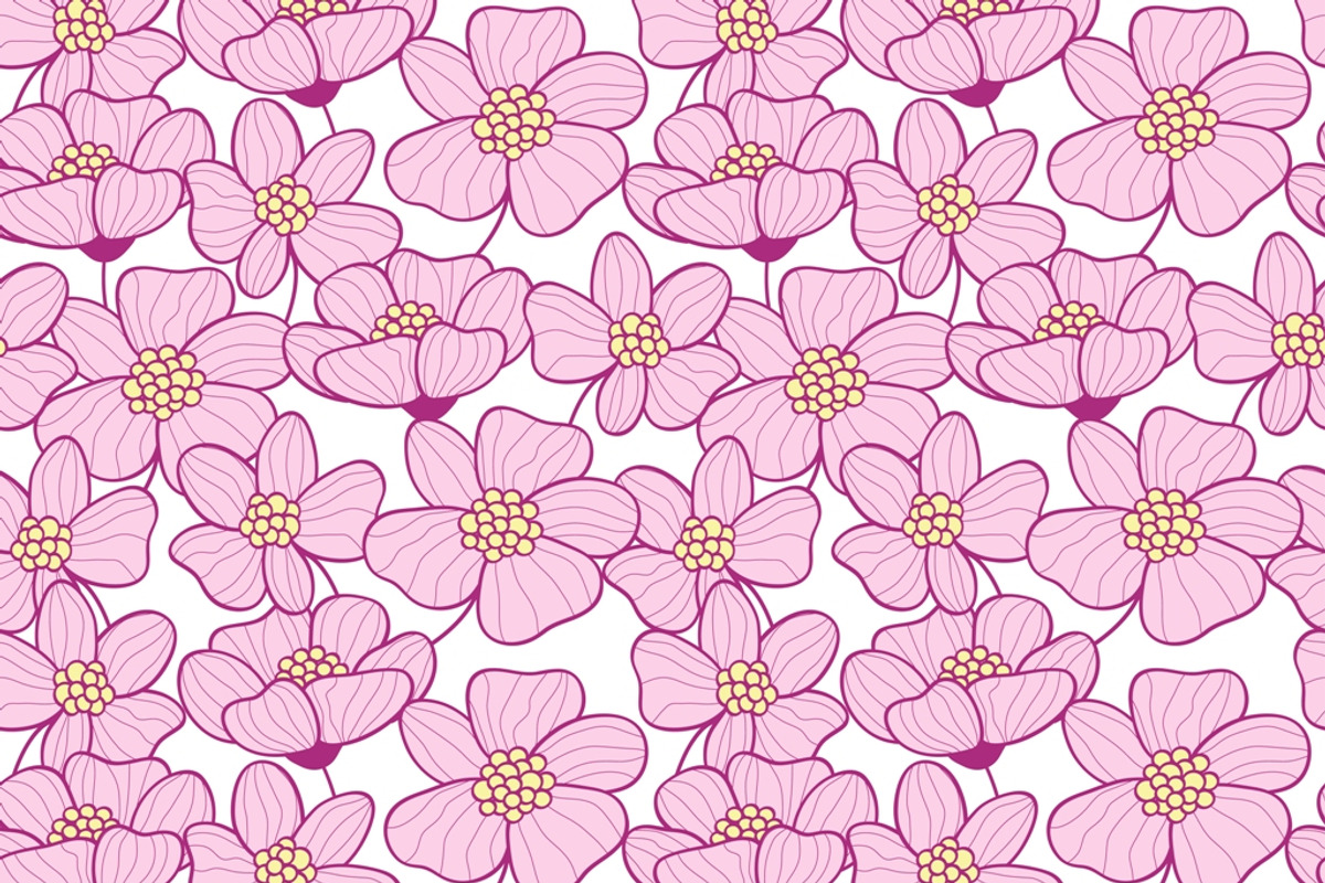 Three cute floral vector patterns preview 3