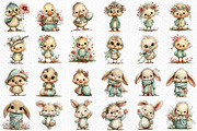 Whimsical Easter Animals Clipart PNG, an Illustration by Craft Nest (Thumbnail 6 of 11)